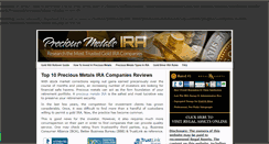 Desktop Screenshot of preciousmetalsira.net